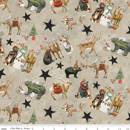 Riley Blake Northern Christmas Main Neutral SKU: C17830-NEUTRAL
