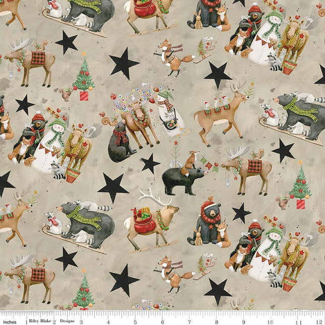 Riley Blake Northern Christmas Main Neutral SKU: C17830-NEUTRAL