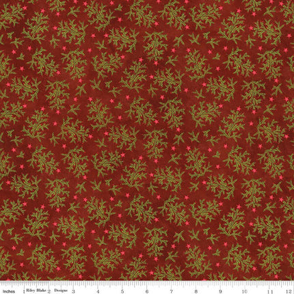 Riley Blake Northern Christmas Whimsical Trees Red SKU: C17832-RED