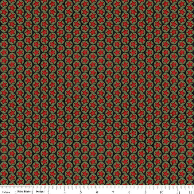 Riley Blake Northern Christmas Stars Black SKU: C17834-BLACK