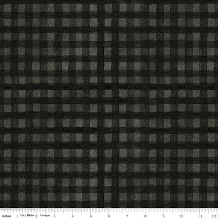 Riley Blake Northern Christmas Buffalo Check Black SKU: C17835-BLACK