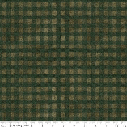 Riley Blake Northern Christmas Buffalo Check Green SKU: C17835-GREEN