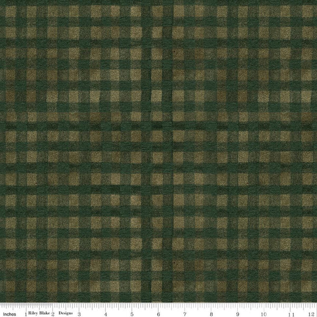 Riley Blake Northern Christmas Buffalo Check Green SKU: C17835-GREEN