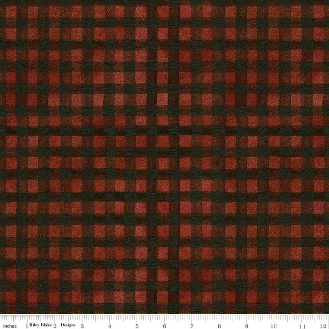Riley Blake Northern Christmas Buffalo Check Red SKU: C17835-RED