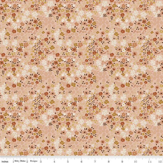 Riley Blake Worth Repeating Flower Garden Blush: C18262-BLUSH