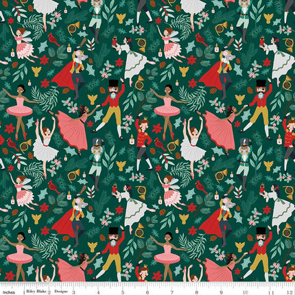 Riley Blake Nutcracker Tradition Storybook Pine: CD17671-PINE