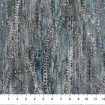 Northcott Poppy Meadows ~ Meadow Texture Dk Blue: DP29090-45