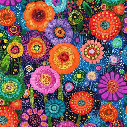 Timeless Treasures BRIGHT FLORAL FLEUR-CD4426  MULTI