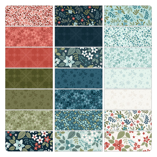 Benartex Holly & Hearth ~ 21 PC Fat Quarter Bundle: FQHLYPK