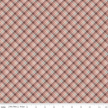 Riley Blake Evening on the Prairie - Prairie Plaid Dusty Rose C16745-DUSTYROSE