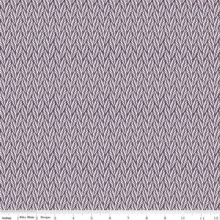 Riley Blake Evening on the Prairie - Geo Leaves Purple C16750-PURPLE
