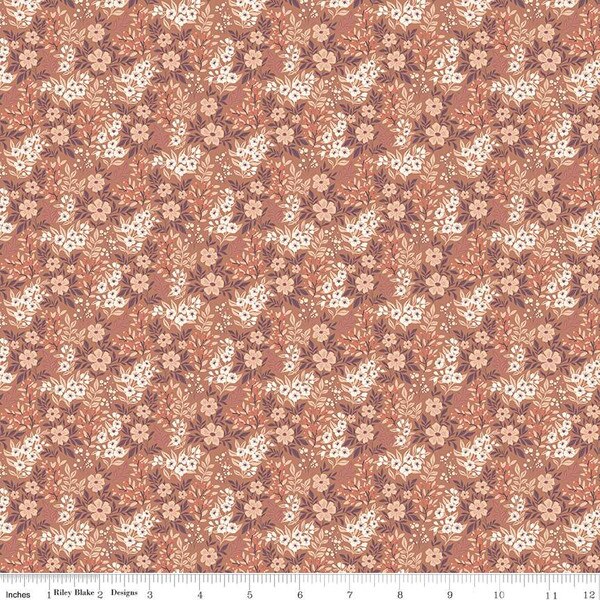Riley Blake Evening on the Prairie - Ditsy Floral Umber C16747-UMBER