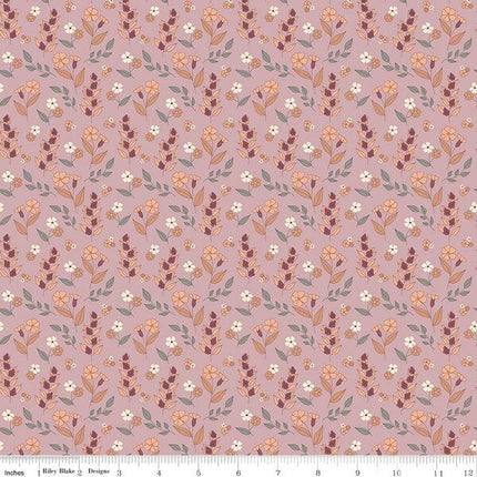 Riley Blake Evening on the Prairie - Autumn Floral Mauve C16746-MAUVE