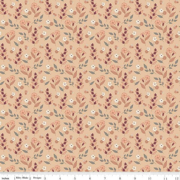 Riley Blake Evening on the Prairie - Autumn Floral Beige C16746-BEIGE