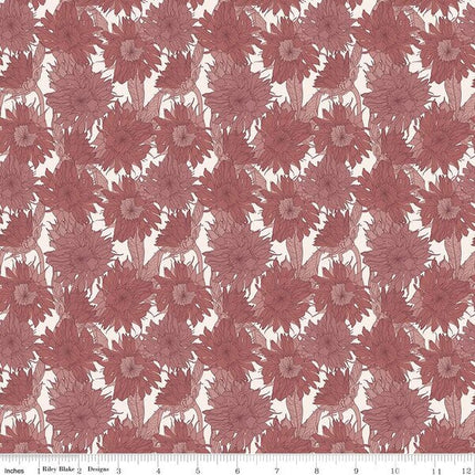 Riley Blake Evening on the Prairie - Sunflower Dusty Rose C16741-DUSTYROSE