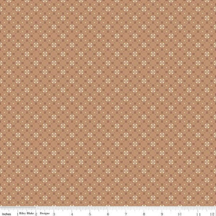 Riley Blake Evening on the Prairie - Geo Floral Sienna C16749-SIENNA