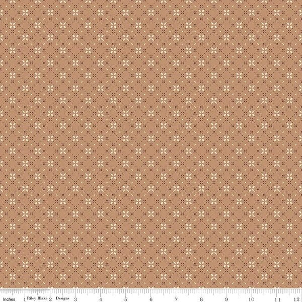 Riley Blake Evening on the Prairie - Geo Floral Sienna C16749-SIENNA