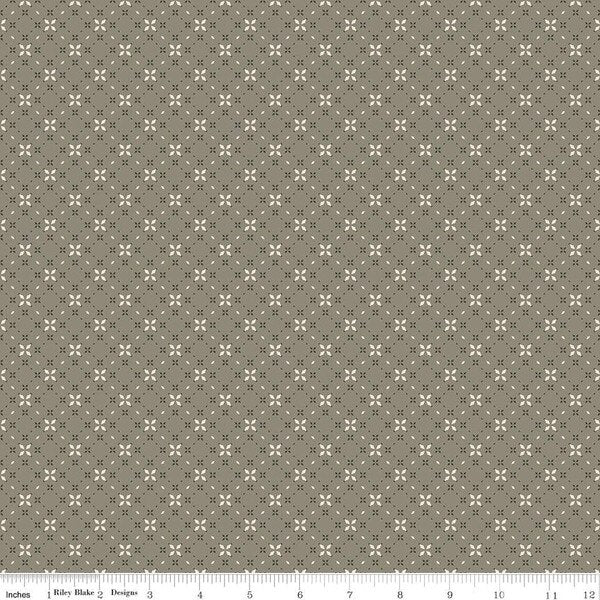 Riley Blake Evening on the Prairie - Geo Floral Green C16749-GREEN