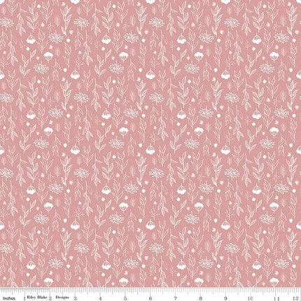 Riley Blake Evening on the Prairie - Silhouette Floral Pink C16748-PINK