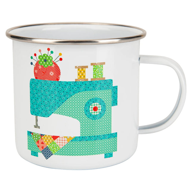 Lori Holt Sew Happy Tin Mug - Sewing Machine