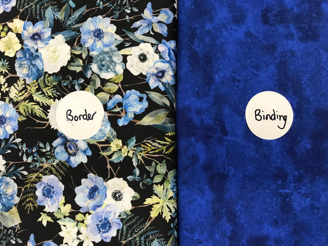 Blue: Stars in My Garden Sew Along Border & Binding