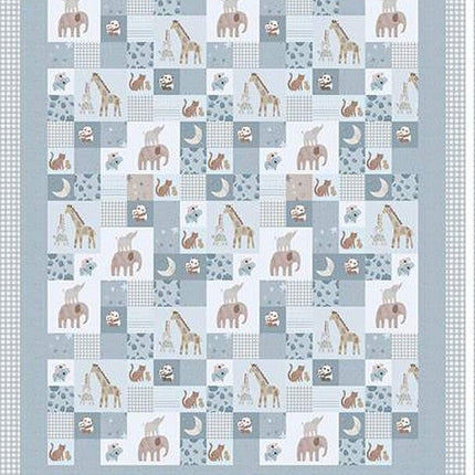 Riley Blake Double Lush Velvet Blue Safari Stargazing Panel