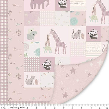 Riley Blake Double Velvet Pink Safari Stargazing Panel