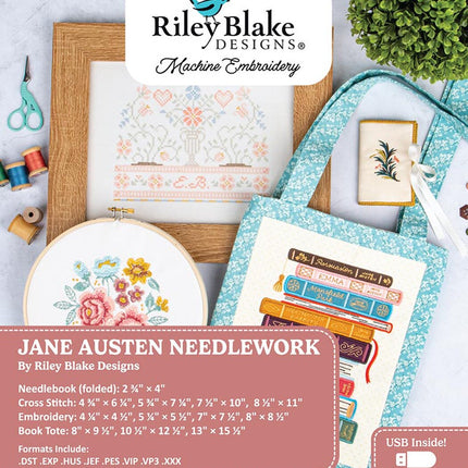 Riley Blake Jane Austen Needlework -  Machine Embroidery USB