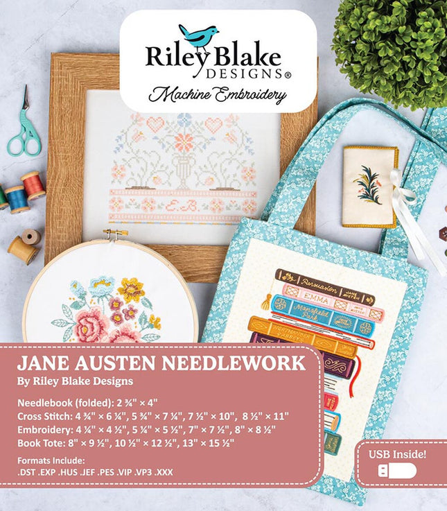 Riley Blake Jane Austen Needlework -  Machine Embroidery USB