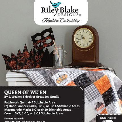 Riley Blake Queen of We'en - Machine Embroidery USB