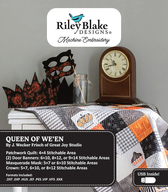Riley Blake Queen of We'en - Machine Embroidery USB