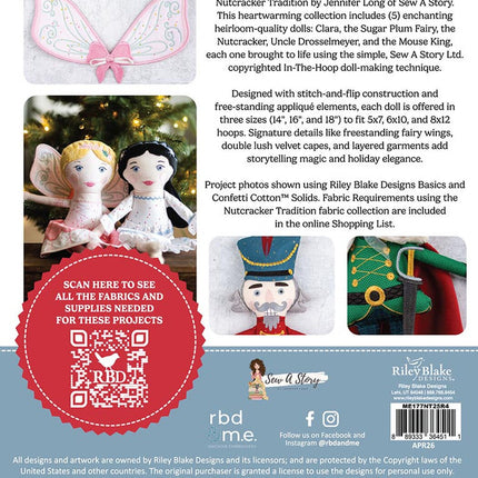 Riley Blake Machine Embroidery Nutcracker Tradition Dolls SKU: ME177NT25R4