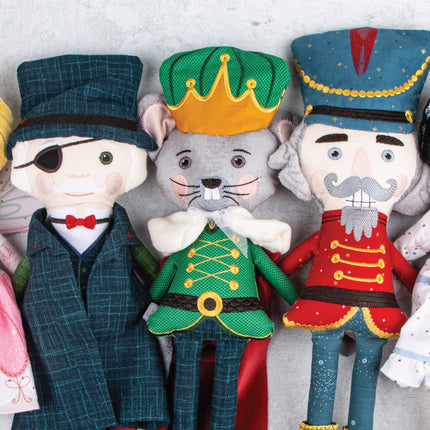 Riley Blake Nutcracker Tradition Dolls Machine Embroidery