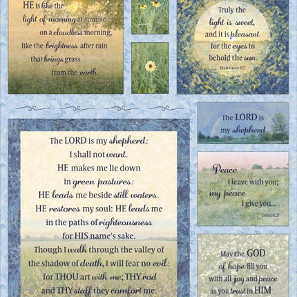 Timeless Treasures GREEN PASTURE PANEL 36" PANELJT-CD4389  PASTURE