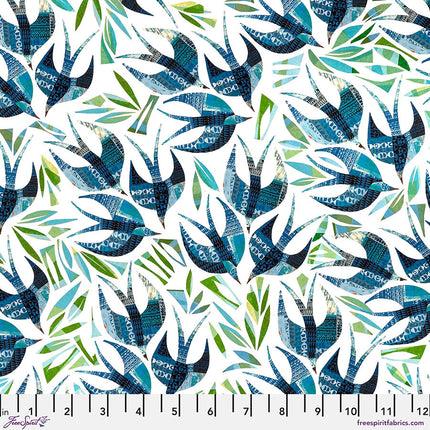 Free Spirit Flying South Swallows - Blue  PWCY005.BLUE