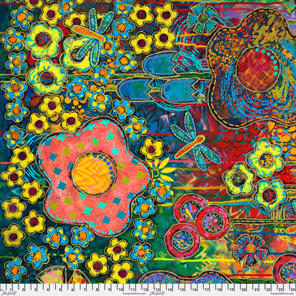 Free Spirit Sue Penn Dragonfly Dance  Multi ~ PWSP106.MULTI