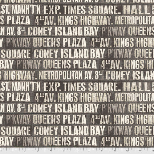 Free Spirit Tim Holtz Subway Signs ~ Charcoal Monochrome PWTH173.CHARCOAL