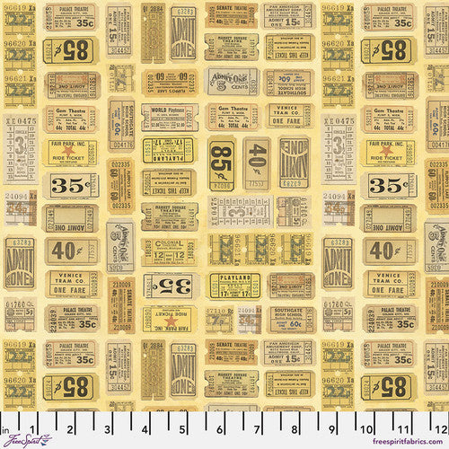 Free Spirit Tim Holtz Palette Collection - Yellow Tickets PWTH242.YELLOW