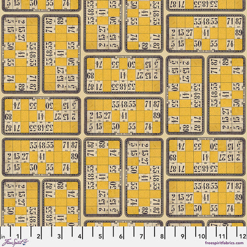 Free Spirit Tim Holtz Palette Collection - Yellow Numbers PWTH246.YELLOW