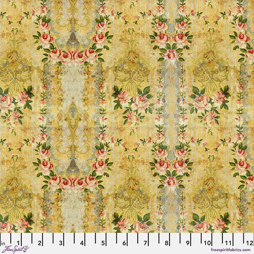 Free Spirit Tim Holtz Palette Collection - Yellow Wallpaper PWTH247.YELLOW