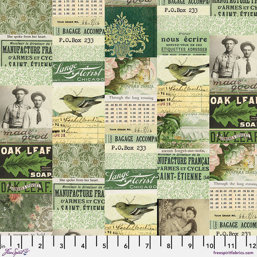 Free Spirit Tim Holtz Palette Collection ~ Green Collage PWTH260.GREEN