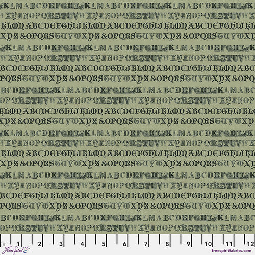 Free Spirit Tim Holtz Palette Collection: Green Typography PWTH264.GREEN