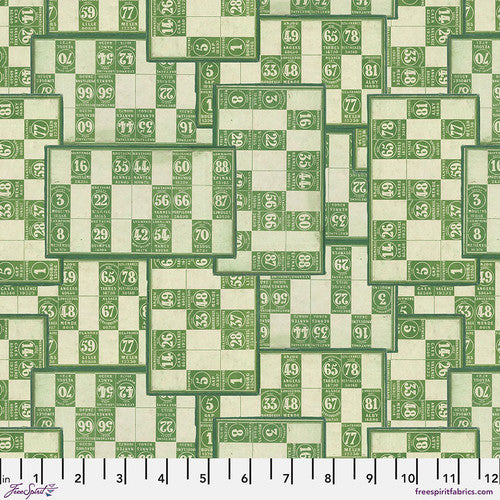 Free Spirit Tim Holtz Palette Collection:  Green Numbers PWTH266.GREEN