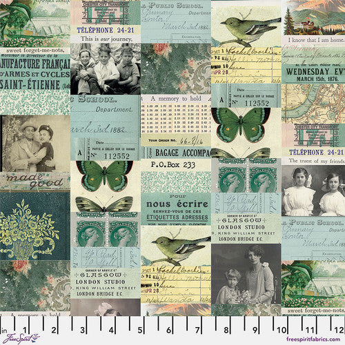 Free Spirit Tim Holtz Palette Collection: Teal Collage  PWTH270.TEAL