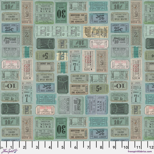 Free Spirit Tim Holtz Palette Collection:  Teal Tickets PWTH272.TEAL