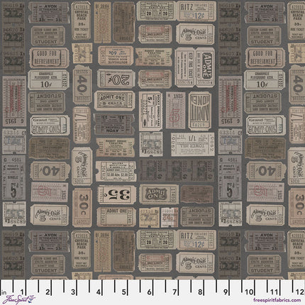 Free Spirit Tim Holtz Palette CHARCOAL ~ Tickets PWTH312.CHARCOAL