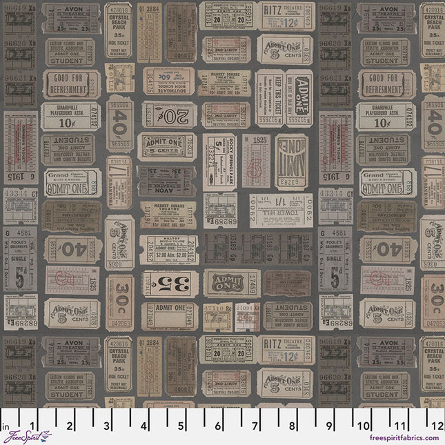 Free Spirit Tim Holtz Palette CHARCOAL ~ Tickets PWTH312.CHARCOAL