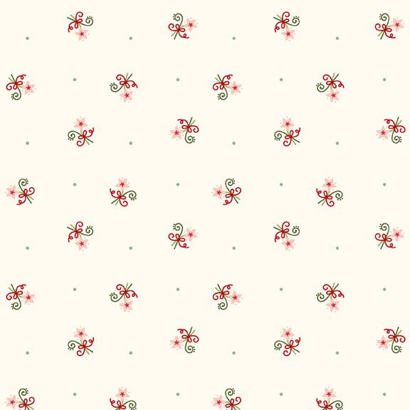 Marcus Fabrics Peppermint & Pine FLORAL SCATTER R791911D  MULTI