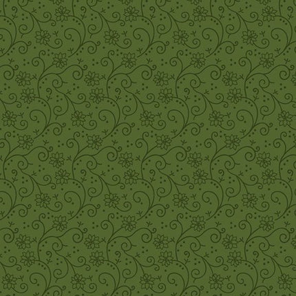 Marcus Fabrics Peppermint & Pine SWIRLY TWIRLY R791913D  HUNTER