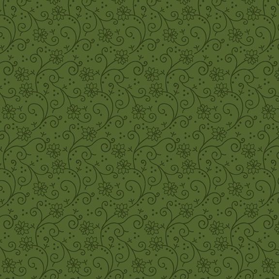 Marcus Fabrics Peppermint & Pine SWIRLY TWIRLY R791913D  HUNTER